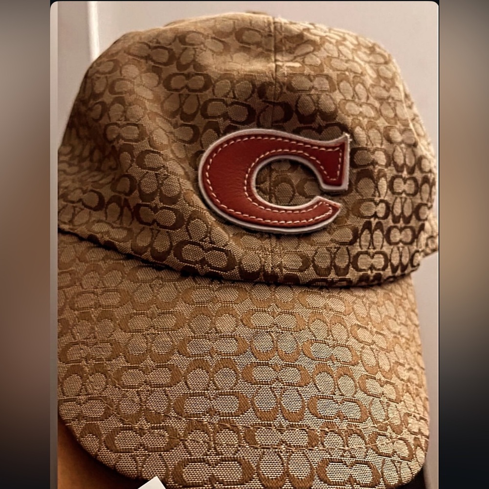Coach Kids Signature Logo Baseball Cap - Brown & Tan Size S/M NWOT - Picture 2 of 6